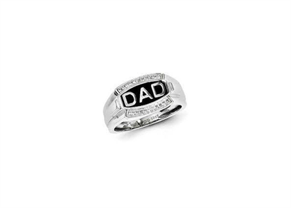 White Gold Plated Initial Ring with CZ